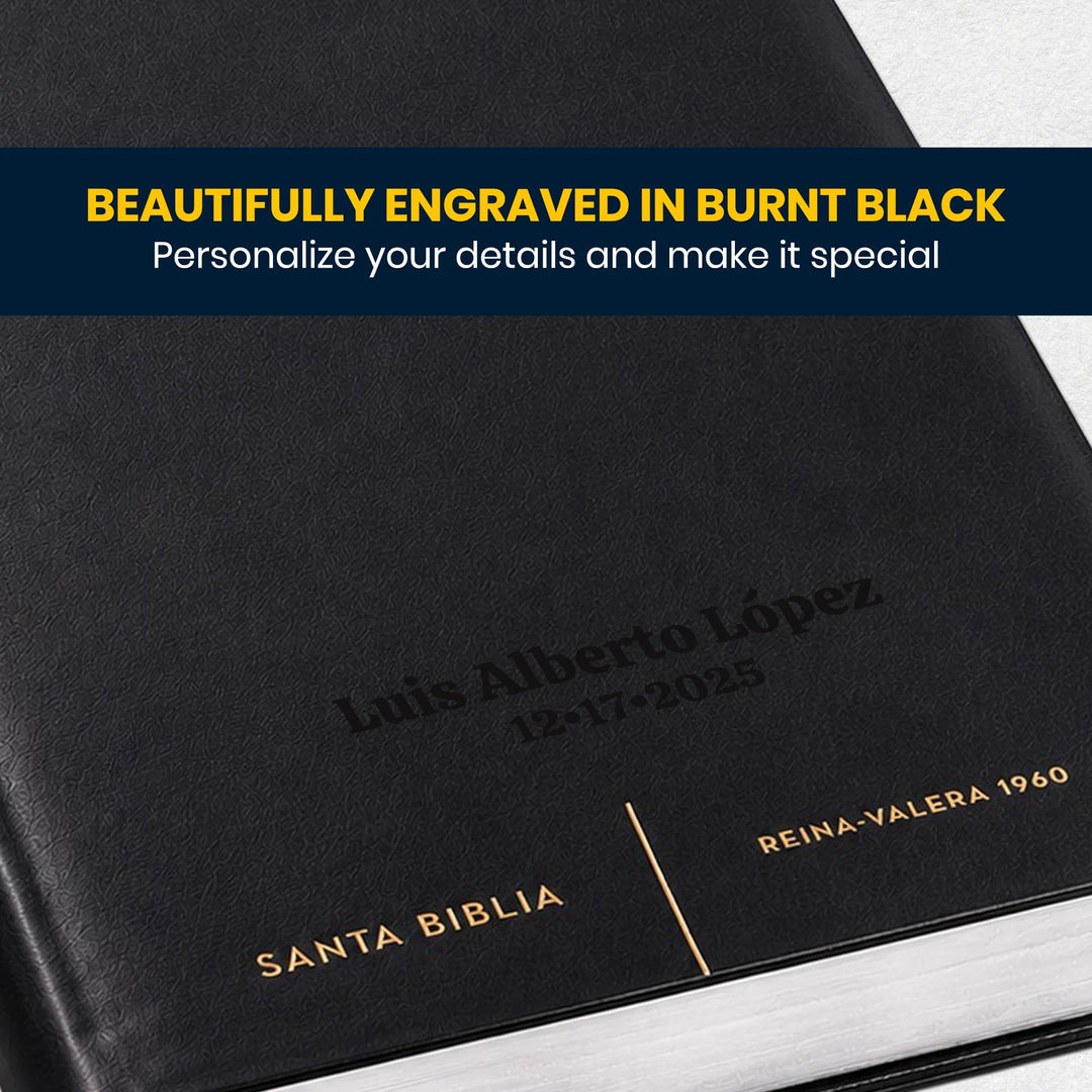 RVR1960 Black Standard Size Holy Bible Large Print
