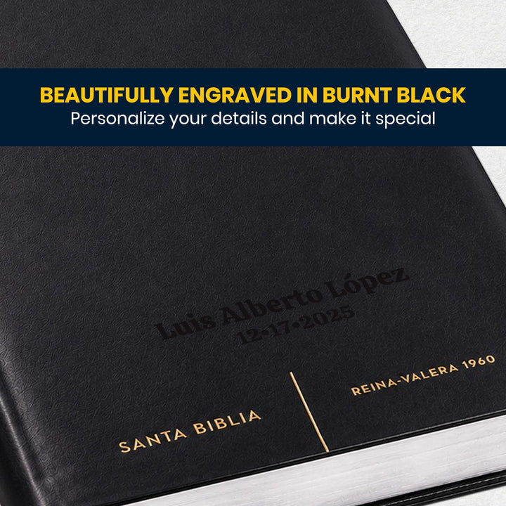 RVR1960 Black Standard Size Holy Bible Large Print