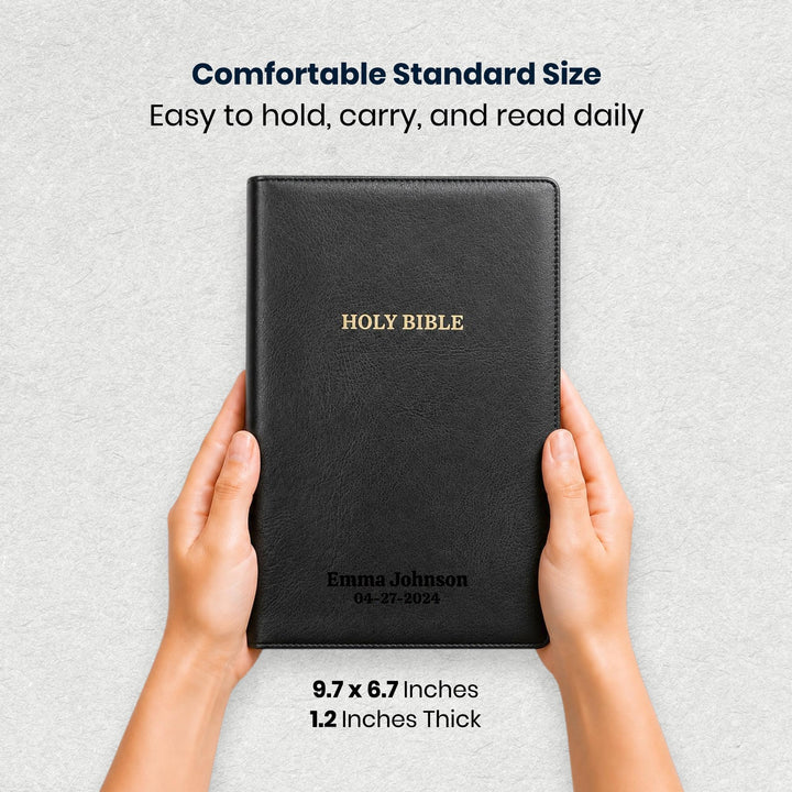 Custom KJV Center Column Reference Holy Bible Red Letter Bible | Giant Print | Faux Leather