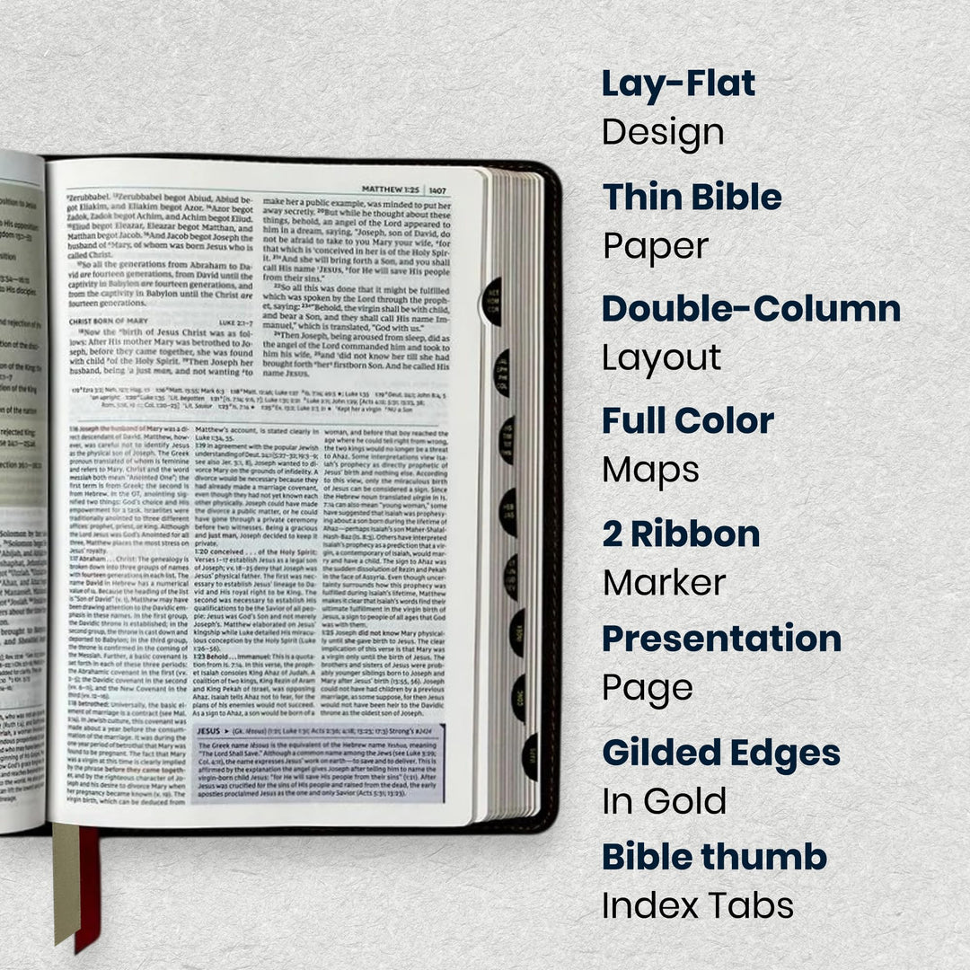 Custom NKJV Medium Print All-in-One Study Bible in Faux Leather Red with 15000 Bottom-of-page Study Notes | Christian Gift for Bible Study