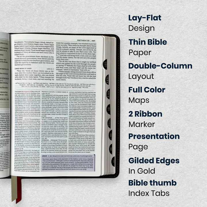 Custom NKJV Medium Print All-in-One Study Bible in Faux Leather Red with 15000 Bottom-of-page Study Notes | Christian Gift for Bible Study