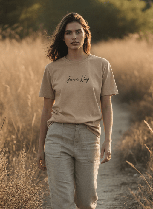 Jesus is King 1 Unisex Garment - Dyed Tee - Shepherds Shelf