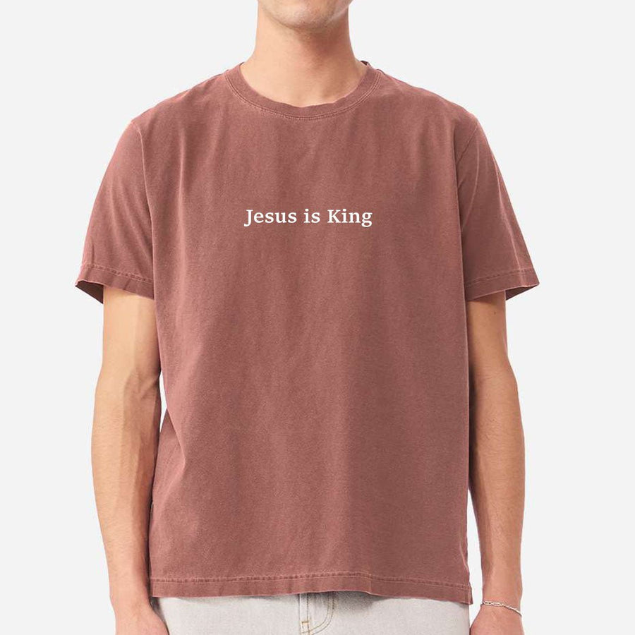 Jesus is King Unisex Garment - Dyed Tee - Shepherds Shelf
