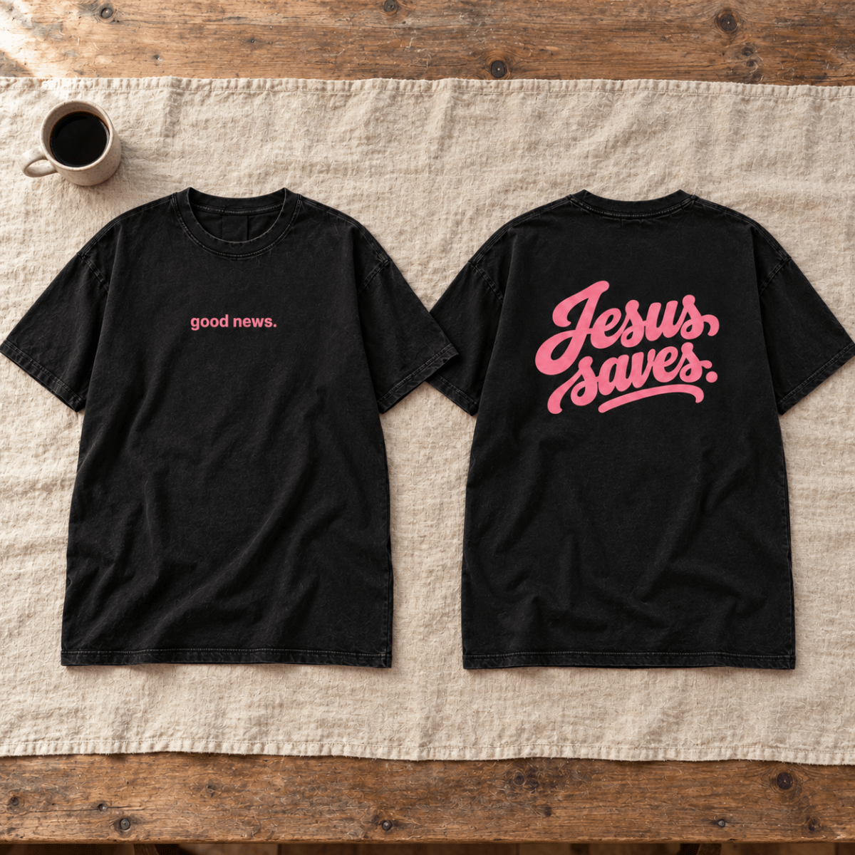 Jesus Saves Rose Tee - Shepherds Shelf