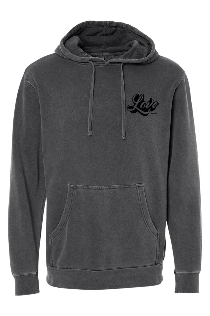 LOVE Unisex Pigment - Dyed Hoodie Sweatshirt - Shepherds Shelf