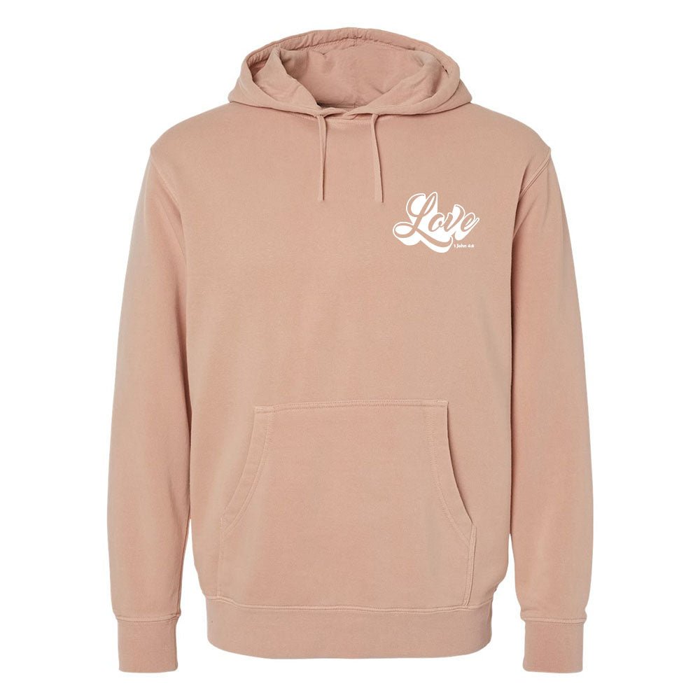 LOVE Unisex Pigment - Dyed Hoodie Sweatshirt - Shepherds Shelf