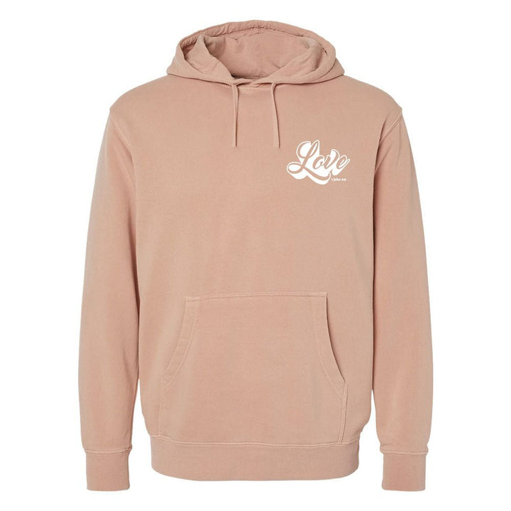 LOVE Unisex Pigment - Dyed Hoodie Sweatshirt - Shepherds Shelf