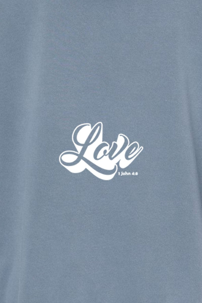 LOVE Unisex Pigment - Dyed Hoodie Sweatshirt - Shepherds Shelf