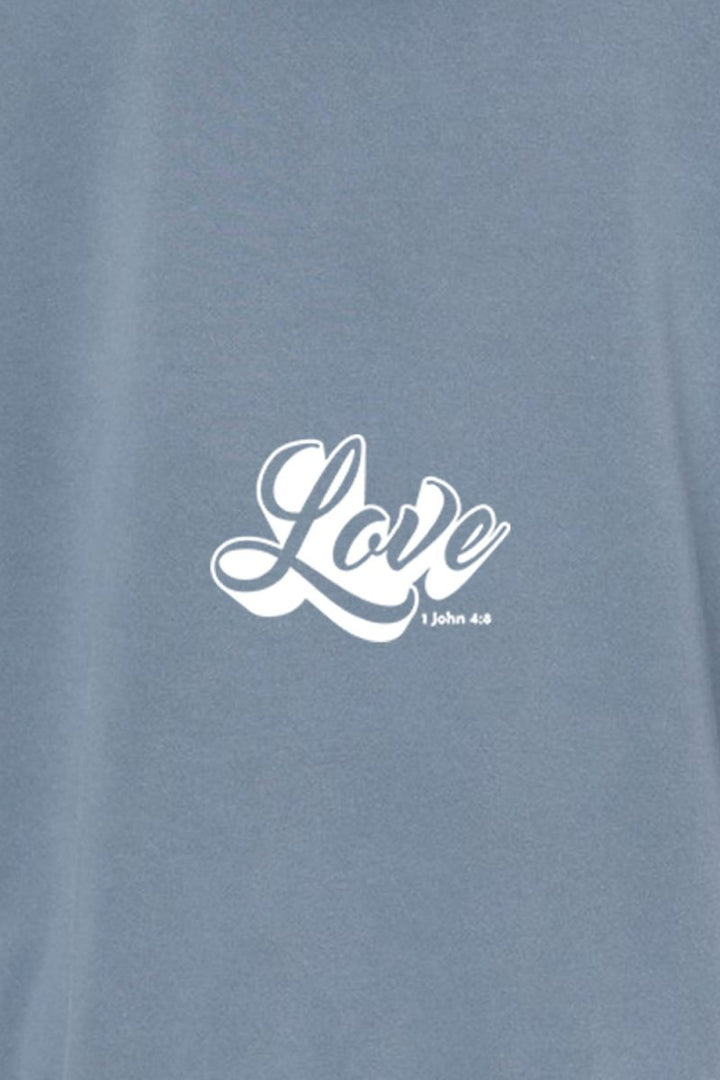 LOVE Unisex Pigment - Dyed Hoodie Sweatshirt - Shepherds Shelf