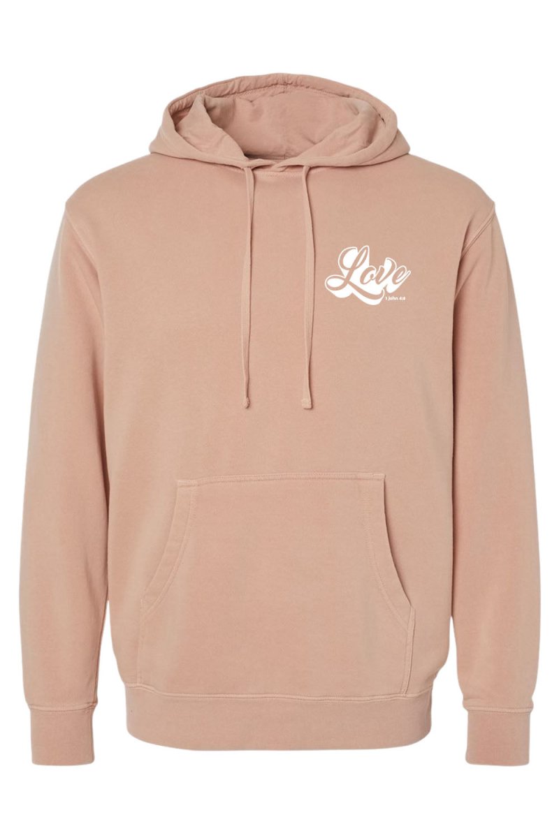 LOVE Unisex Pigment - Dyed Hoodie Sweatshirt - Shepherds Shelf