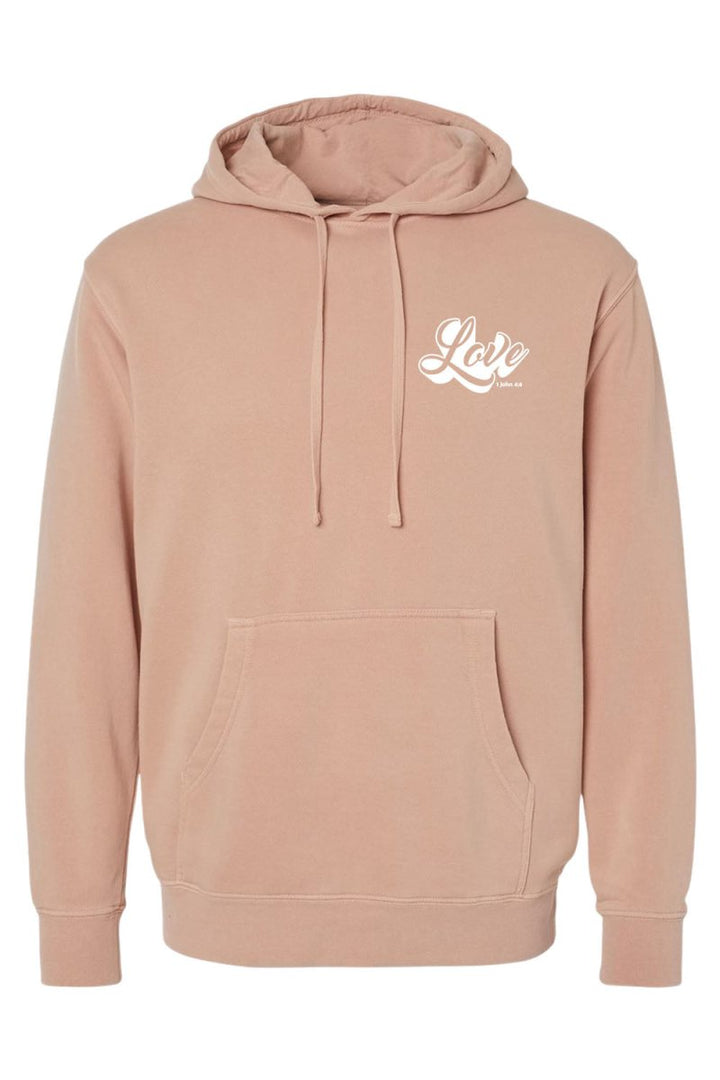 LOVE Unisex Pigment - Dyed Hoodie Sweatshirt - Shepherds Shelf
