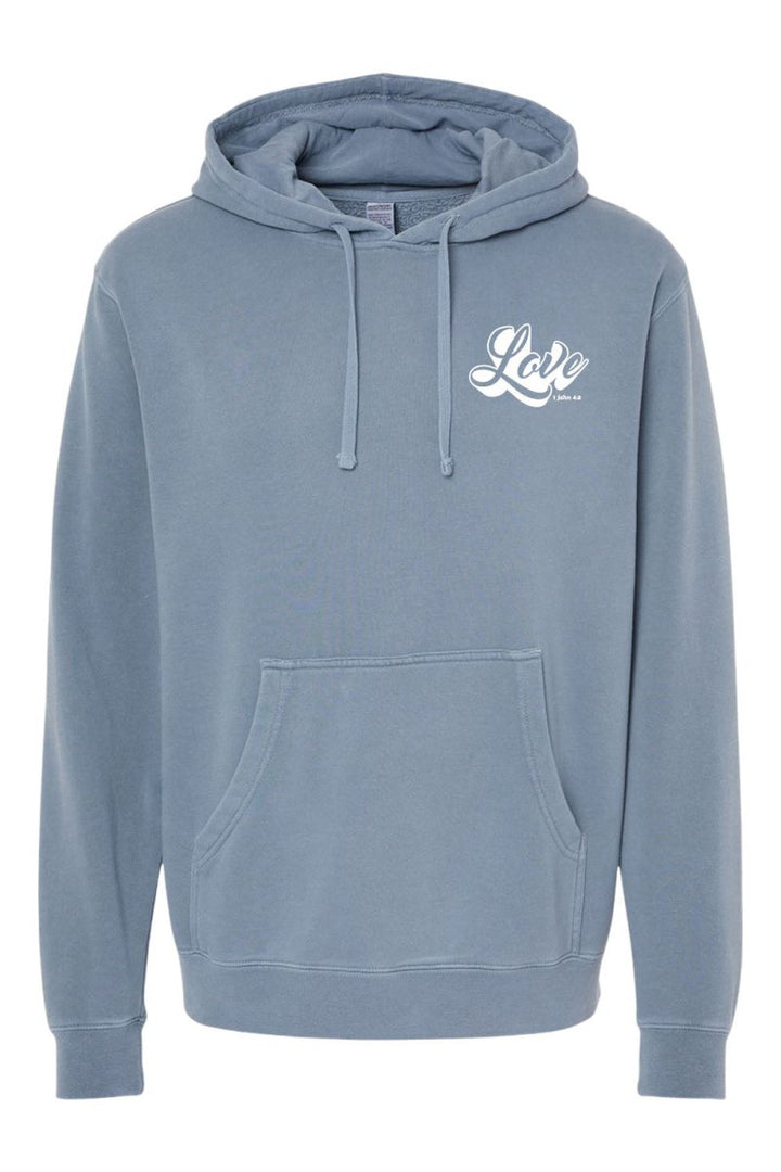 LOVE Unisex Pigment - Dyed Hoodie Sweatshirt - Shepherds Shelf