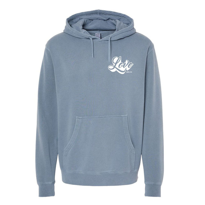 LOVE Unisex Pigment - Dyed Hoodie Sweatshirt - Shepherds Shelf