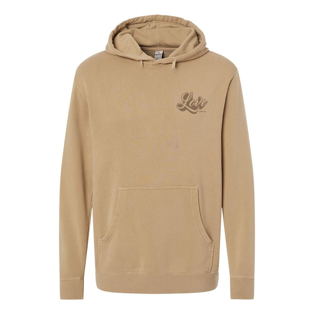 Love Unisex Pigment - Dyed Hoodie Sweatshirt - Shepherds Shelf
