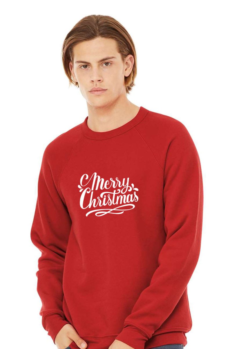 Merry Christmas 1 Unisex Sponge Fleece Raglan Crewneck Sweatshirt - Shepherds Shelf