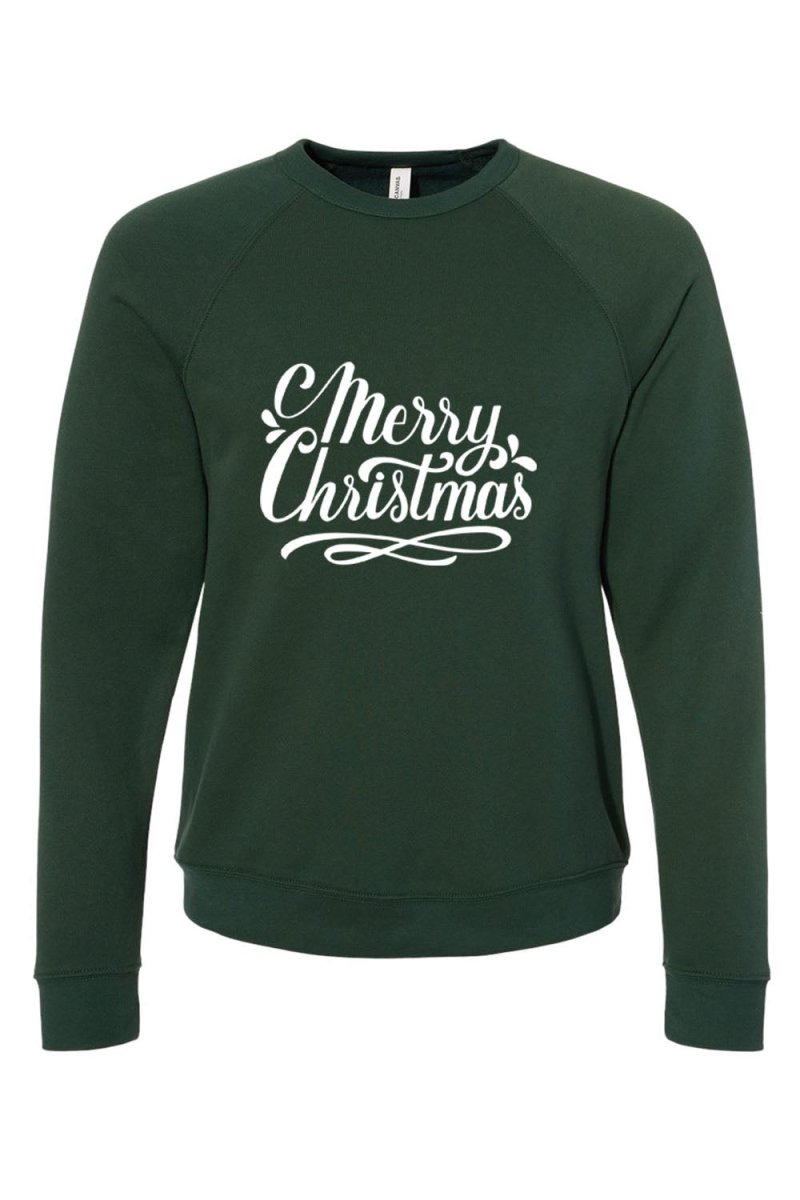 Merry Christmas 1 Unisex Sponge Fleece Raglan Crewneck Sweatshirt - Shepherds Shelf
