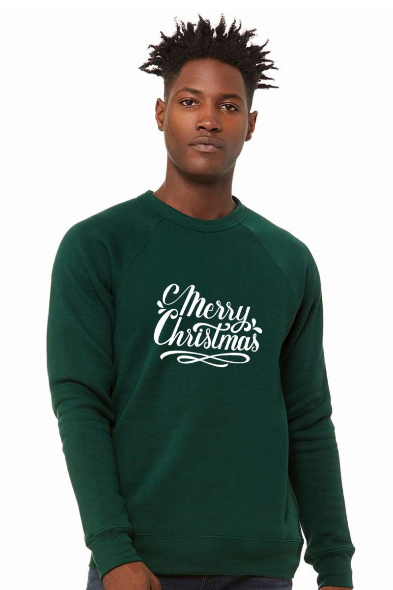 Merry Christmas 1 Unisex Sponge Fleece Raglan Crewneck Sweatshirt - Shepherds Shelf