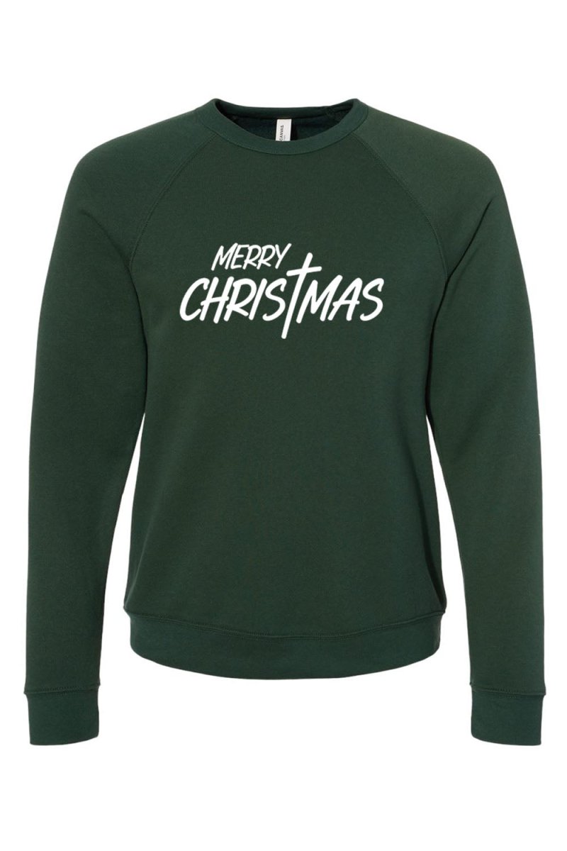 Merry Christmas 2 Unisex Sponge Fleece Raglan Crewneck Sweatshirt - Shepherds Shelf