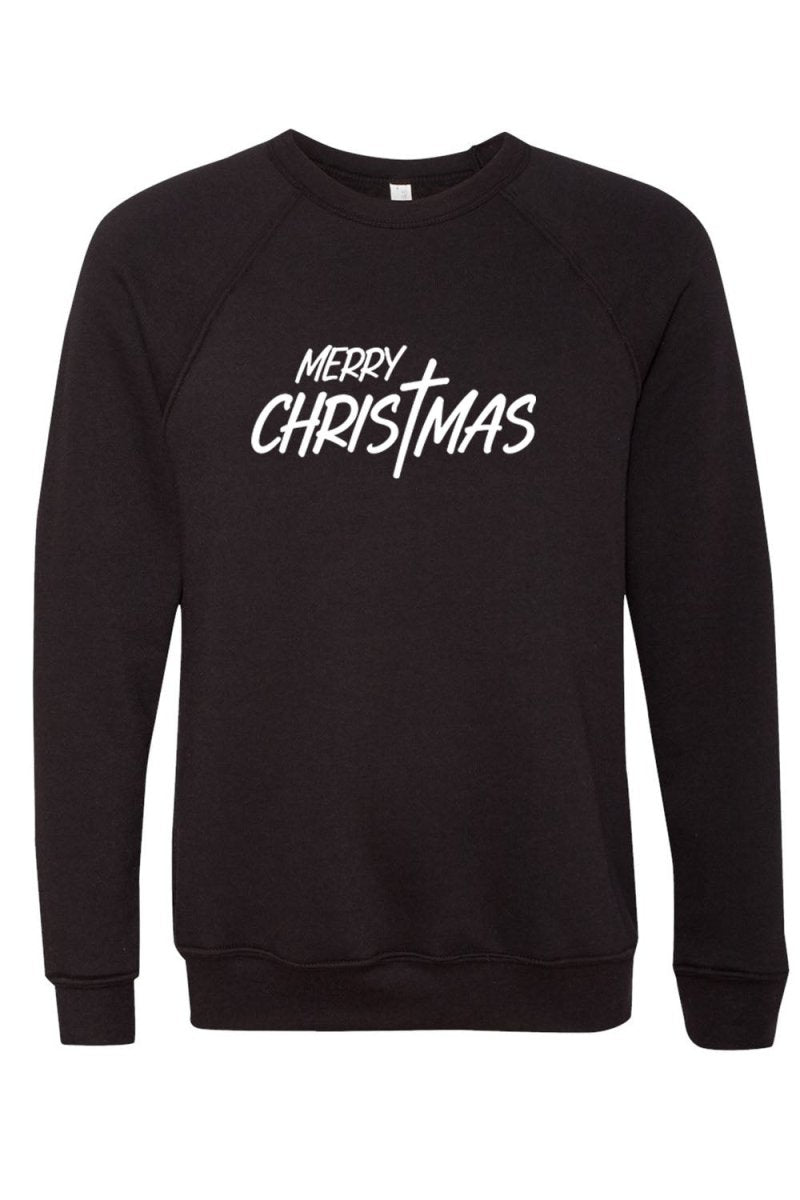 Merry Christmas 2 Unisex Sponge Fleece Raglan Crewneck Sweatshirt - Shepherds Shelf
