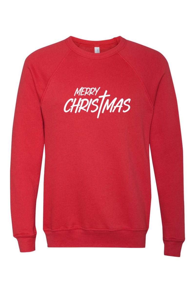 Merry Christmas 2 Unisex Sponge Fleece Raglan Crewneck Sweatshirt - Shepherds Shelf