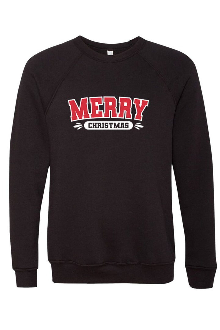 Merry Christmas 3 Unisex Sponge Fleece Raglan Crewneck Sweatshirt - Shepherds Shelf