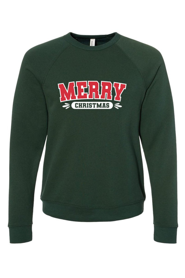 Merry Christmas 3 Unisex Sponge Fleece Raglan Crewneck Sweatshirt - Shepherds Shelf
