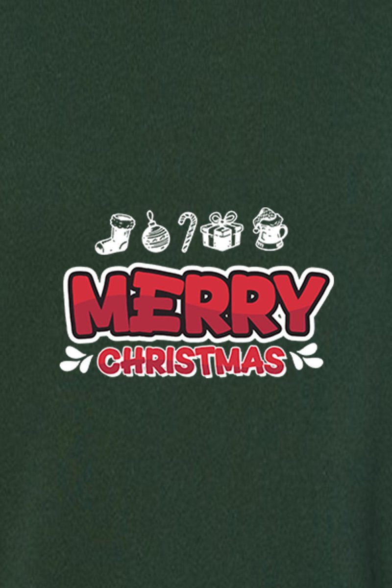 Merry Christmas 4 Unisex Sponge Fleece Raglan Crewneck Sweatshirt - Shepherds Shelf