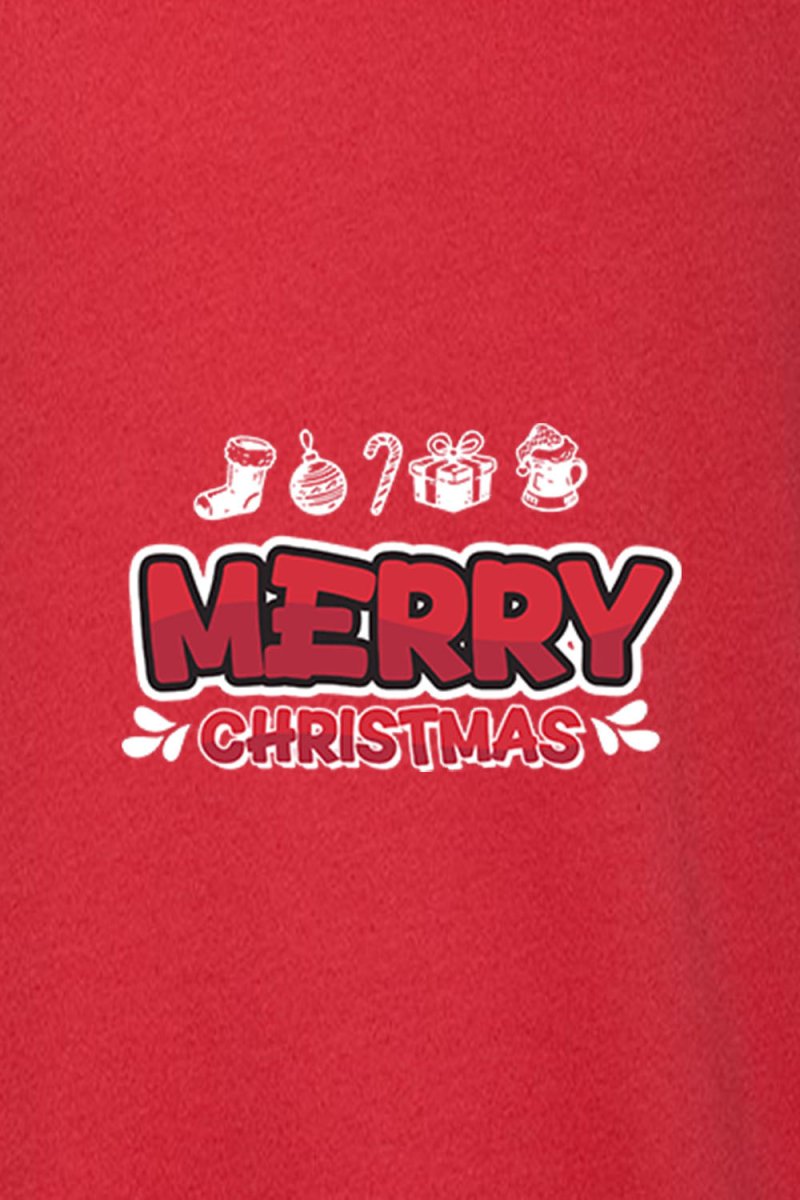 Merry Christmas 4 Unisex Sponge Fleece Raglan Crewneck Sweatshirt - Shepherds Shelf