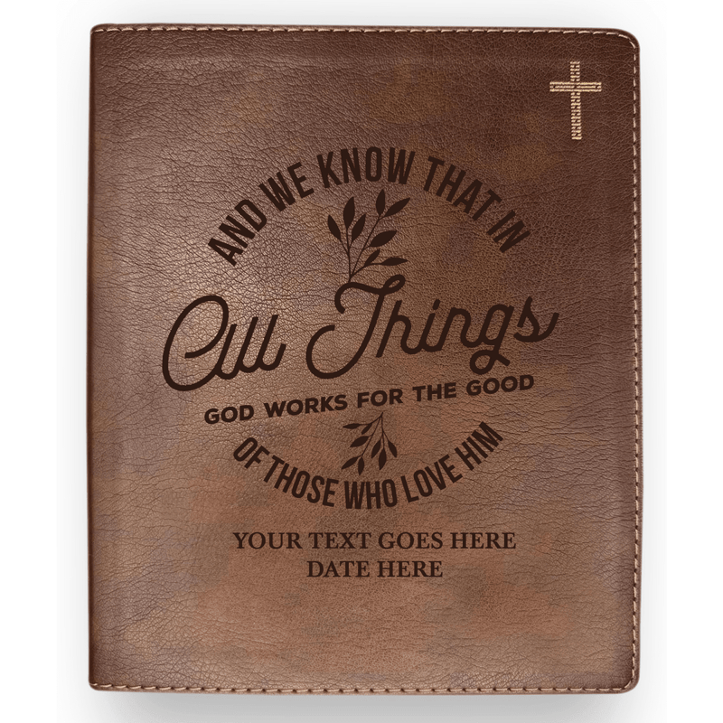 NIV Brown Standard Size Journaling Holy Bible Medium Print | Bible Verse Collection 1