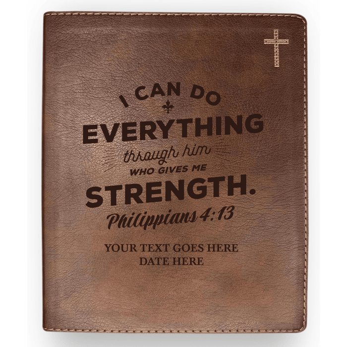 NIV Brown Standard Size Journaling Holy Bible Medium Print | Bible Verse Collection 2