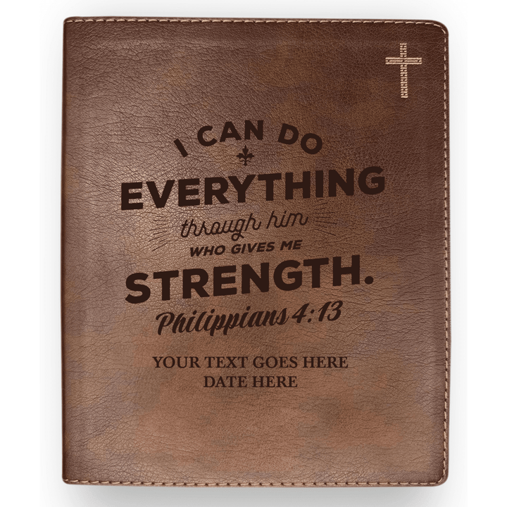 NIV Brown Standard Size Journaling Holy Bible Medium Print | Bible Verse Collection 2 - Shepherds Shelf