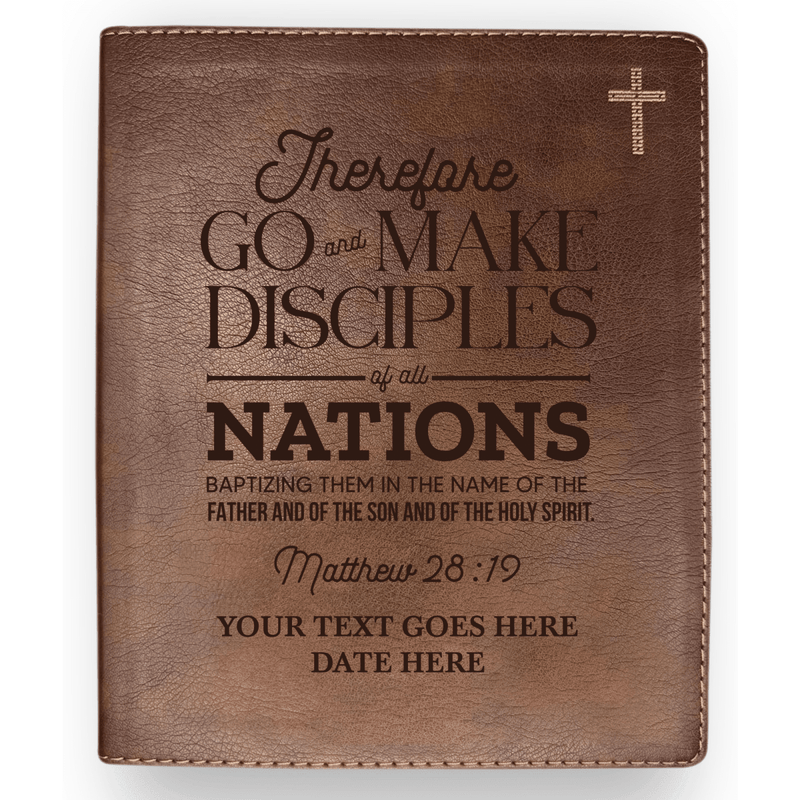 NIV Brown Standard Size Journaling Holy Bible Medium Print | Bible Verse Collection 3