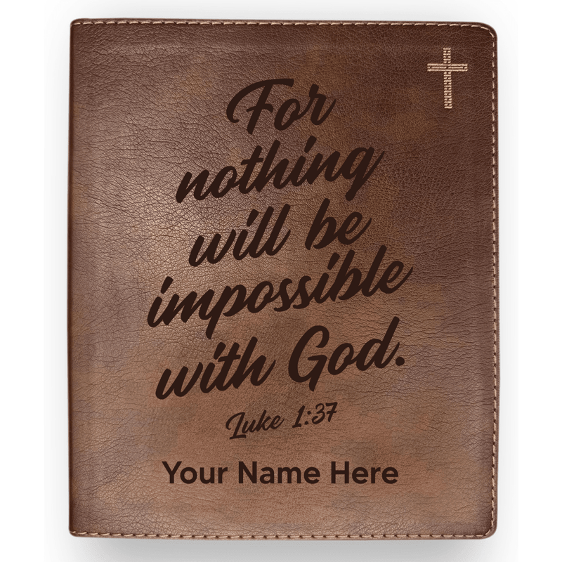 NIV Brown Standard Size Journaling Holy Bible Medium Print | Bible Verse Collection 3