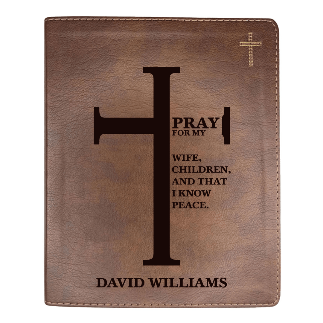 NIV Brown Standard Size Journaling Holy Bible Medium Print | Bold Cross - Shepherds Shelf