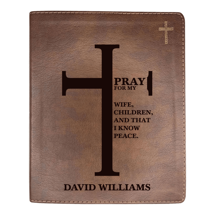 NIV Brown Standard Size Journaling Holy Bible Medium Print | Bold Cross - Shepherds Shelf