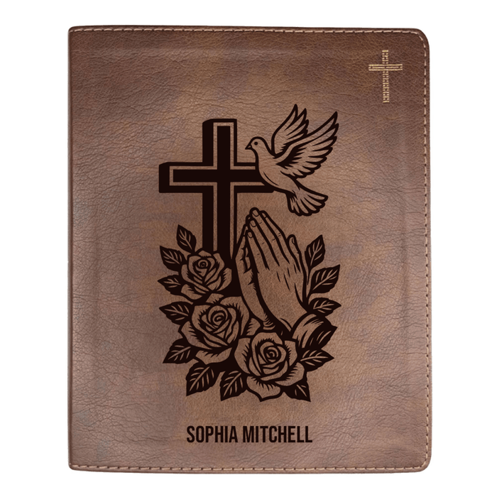 NIV Brown Standard Size Journaling Holy Bible Medium Print | For The Cross Collection 1