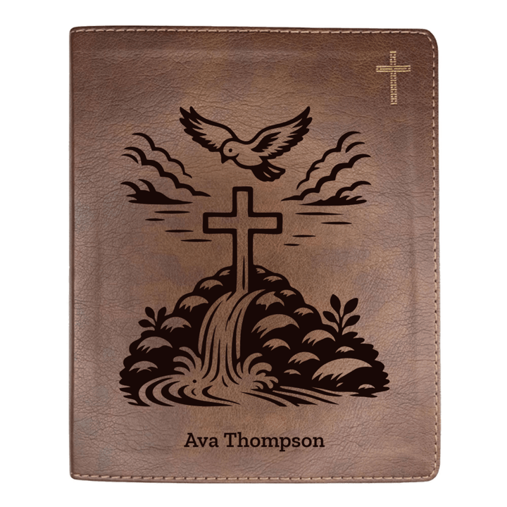 NIV Brown Standard Size Journaling Holy Bible Medium Print | For The Cross Collection 2 - Shepherds Shelf