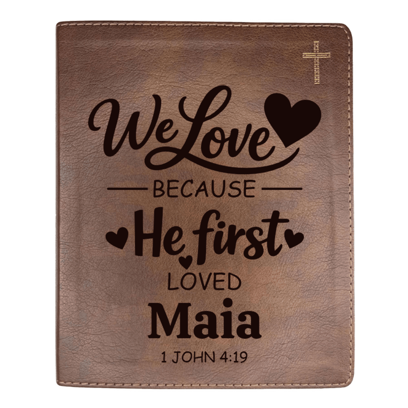 NIV Brown Standard Size Journaling Holy Bible Medium Print | Live-in-scripture Within 1 John 4:19