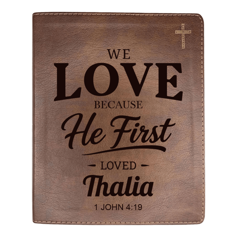NIV Brown Standard Size Journaling Holy Bible Medium Print | Live-in-scripture Within 1 John 4:19