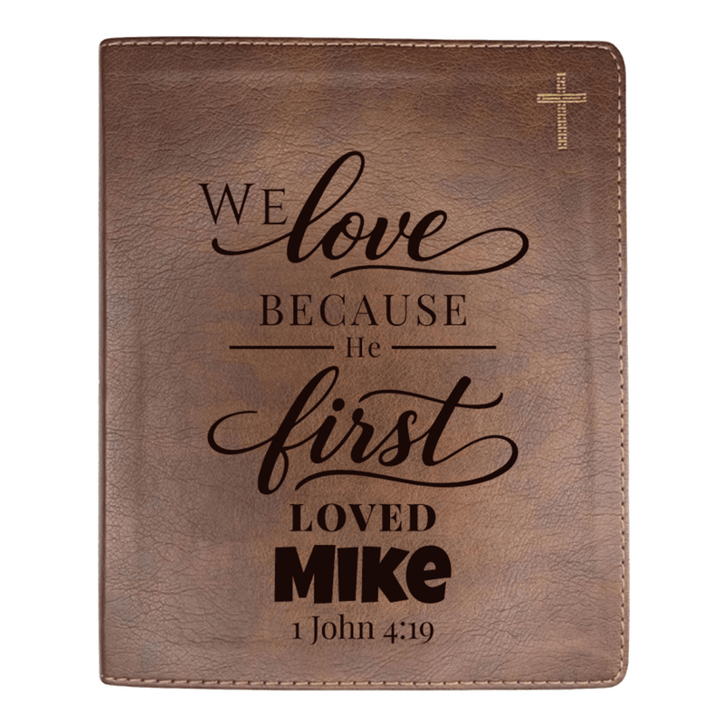 NIV Brown Standard Size Journaling Holy Bible Medium Print | Live-in-scripture Within 1 John 4:19