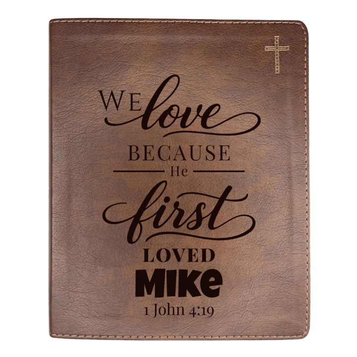 NIV Brown Standard Size Journaling Holy Bible Medium Print | Live - in - scripture Within 1 John 4:19 - Shepherds Shelf
