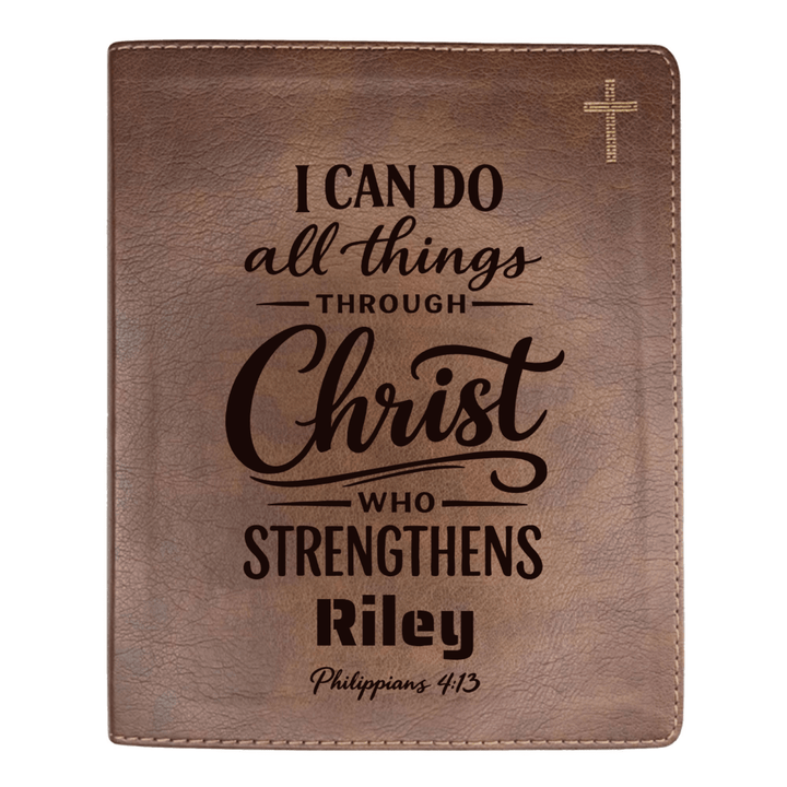 NIV Brown Standard Size Journaling Holy Bible Medium Print | Live - in - scripture Within Philippians 4:13 - Shepherds Shelf