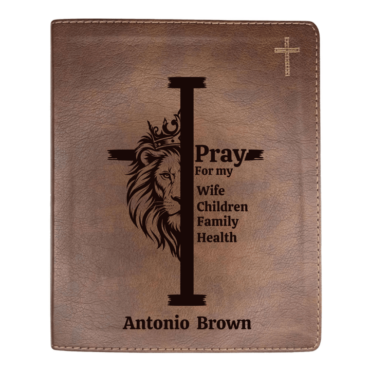 NIV Brown Standard Size Journaling Holy Bible Medium Print | Regal Lion Cross - Shepherds Shelf