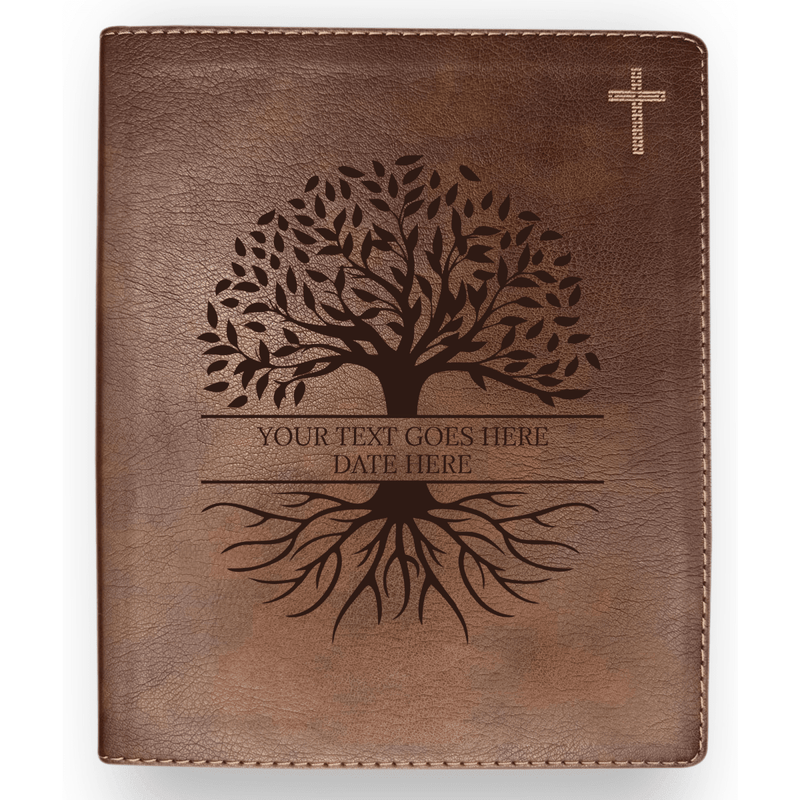 NIV Brown Standard Size Journaling Holy Bible Medium Print | Scripture Art Collection