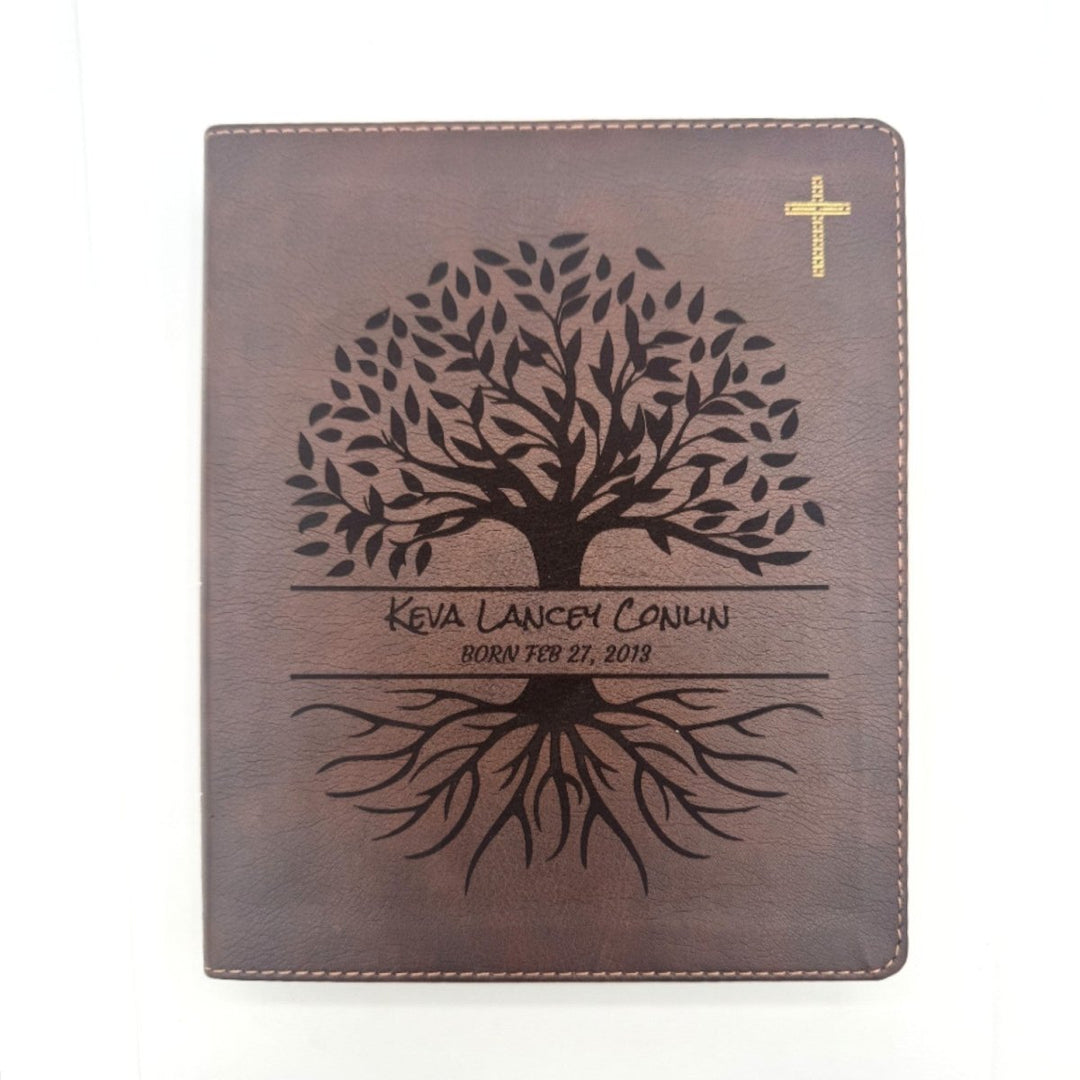 NIV Brown Standard Size Journaling Holy Bible Medium Print | Tree of Life - Shepherds Shelf