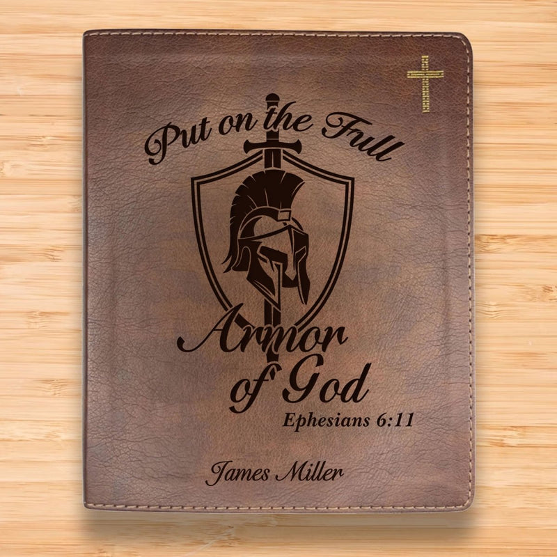 NIV Brown Standard Size Notetaking Holy Bible Medium Print | Armor of God