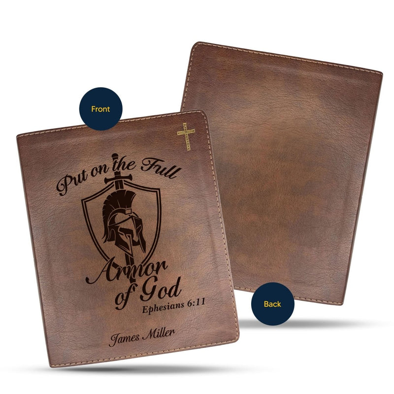 NIV Brown Standard Size Notetaking Holy Bible Medium Print | Armor of God