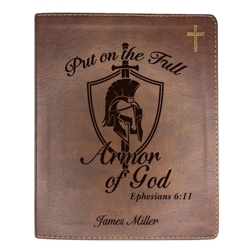 NIV Brown Standard Size Notetaking Holy Bible Medium Print | Armor of God
