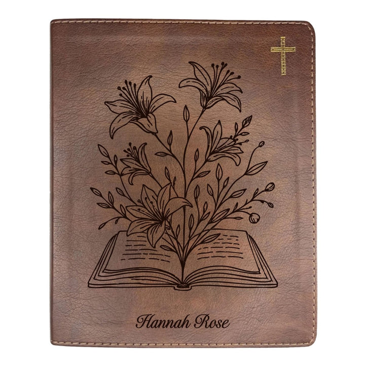 NIV Brown Standard Size Notetaking Holy Bible Medium Print | Blooming Flowers - Shepherds Shelf
