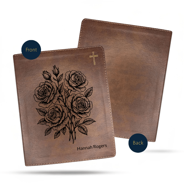 NIV Brown Standard Size Notetaking Holy Bible Medium Print | Roses - Shepherds Shelf